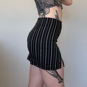 Urban Outfitters Black Pinstripe Mini Skirt